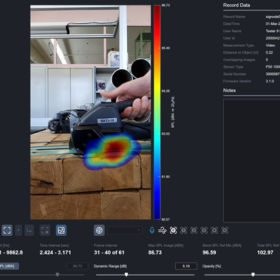 Immagine acustica di un prodotto in fase di test